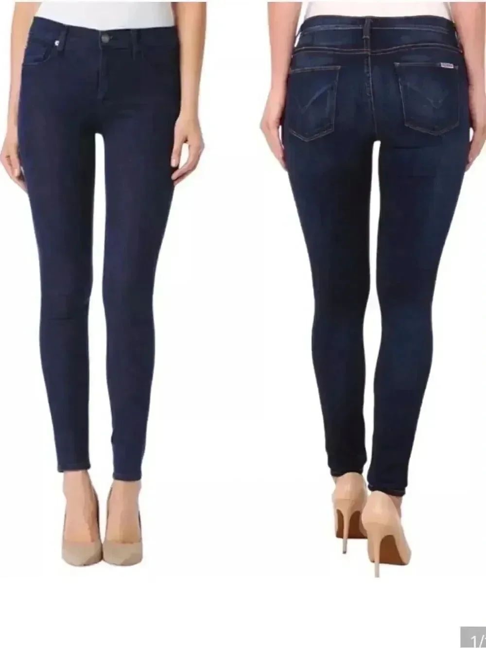 Hudson Jeans Nico Mid Rise Ankle Dark Indigo Super Skinny Women’s Jeans